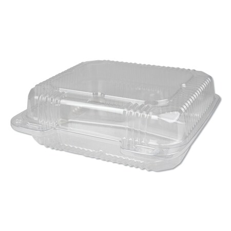 Durable Packaging Plastic Hinged Containers, 3-Cmp, 5/5/15oz, 8.88 x 8 x 3, Clear, PK250 PK PXT883